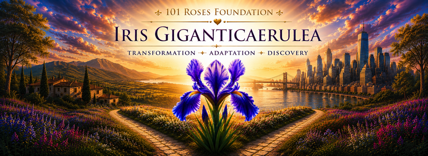 Iris Giganticaerulea, a reflective space for moving abroad, adaptation, identity, and new beginnings