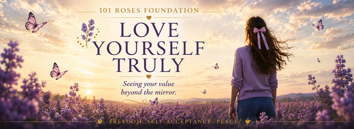 About Love Yourself Truly banner representing self-worth, confidence, emotional wellbeing, and personal growth